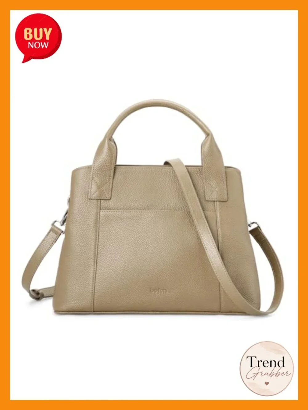 Genuine Leather Satchel Tote Crossbody Bag Handbag Women Zipper Purse